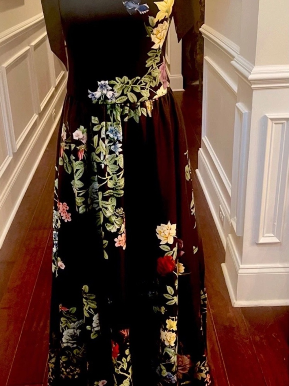 Alice + Olivia Oriana Tie Strap Drop Waist Midi Dress In Venus Floral Sz 6 NWT - Picture 5 of 16